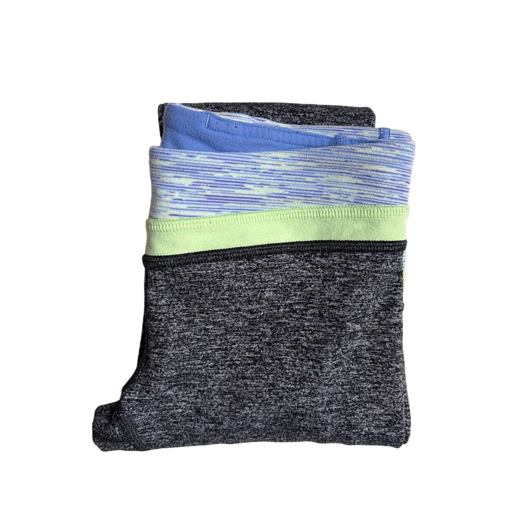 ivivva by Lululemon Reversible Leggings (Grey / Purple / Yellow) - Size 8